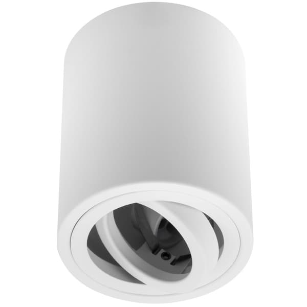 Påbygningsmonteret HALOGEN Spot Tube Flytbar Armatur LUNDO GU10 Rund Hvid 80mm