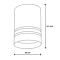 Miniatyrbillede 5 af 10: Påbygningsmonteret HALOGEN Spot Tube ARISA GU10 Rund Sort 80mm