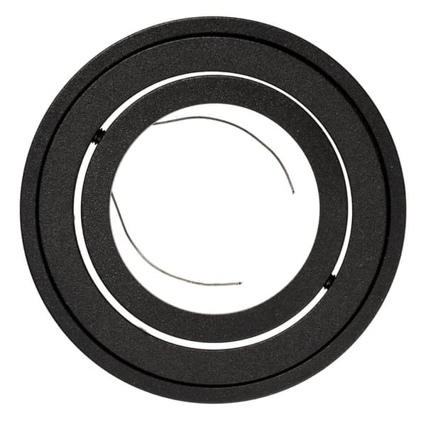 Utanpåliggande HALOGEN-armatur, Flyttbar, Rund, Svart, 50 mm INSATs