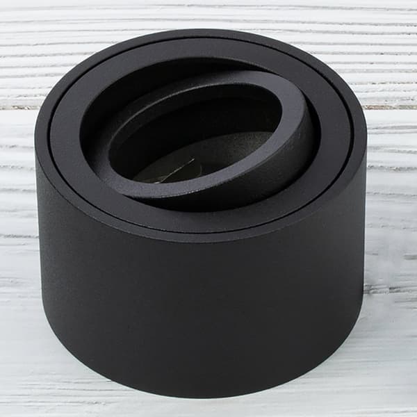 Utanpåliggande HALOGEN-armatur, Flyttbar, Rund, Svart, 50 mm INSATs