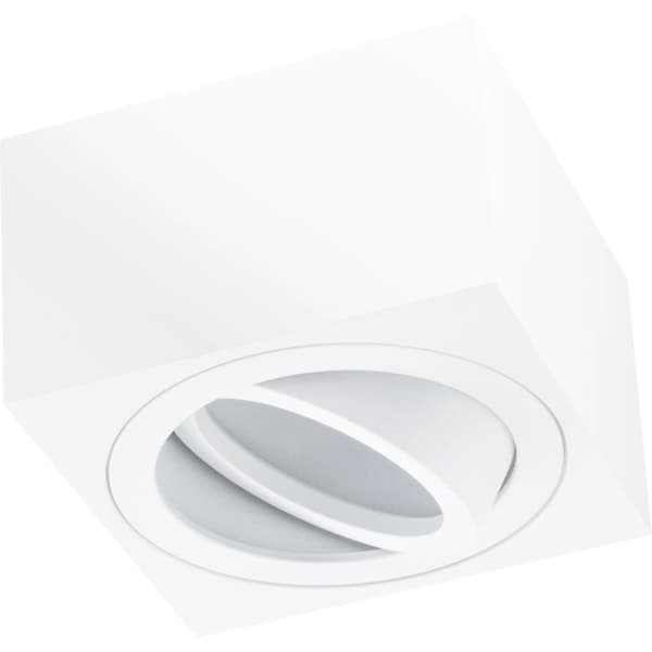 Utanpåliggande HALOGEN Spot Tube Flyttbar Fyrkantig Vit 50mm