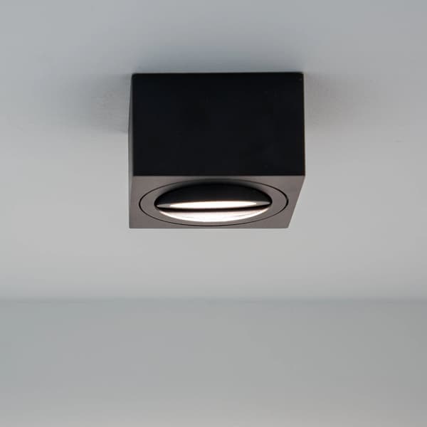 Utanpåliggande HALOGEN Spot Tube Flyttbar Fyrkantig Svart 50mm