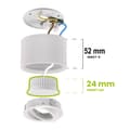Miniatyrbild 10 av 10: Utanpåliggande HALOGEN Spot Tube Flyttbar Fyrkantig Svart 50mm