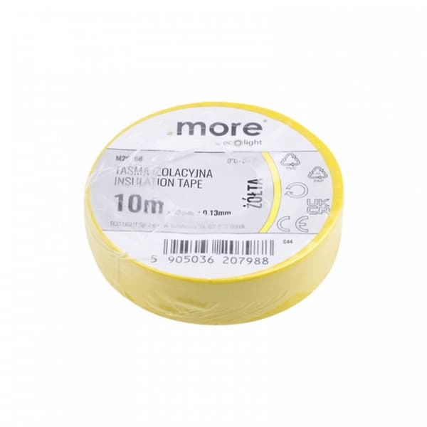 Isoleringstape 15mm x 0,13mm GUL 10m