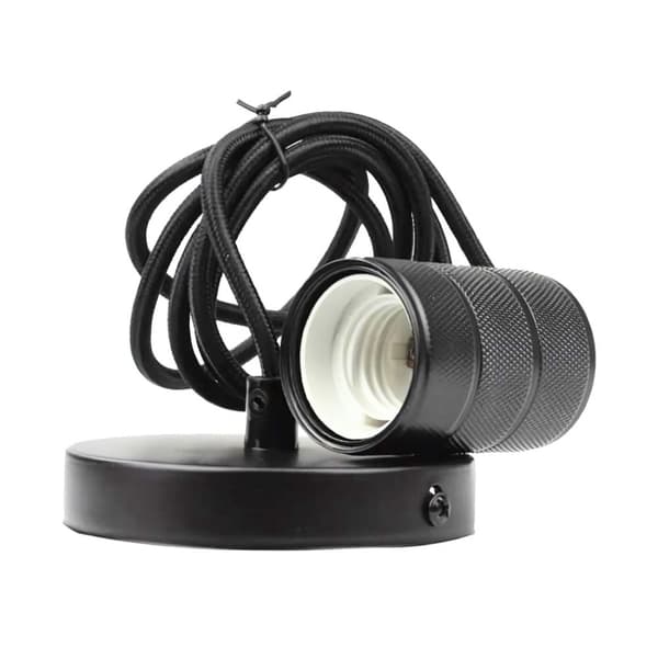 Pendellampe Dekorativ lampe E27 Rød kobbertråd sort Loft