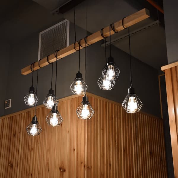 Pendellampe Dekorativ lampe E27 Gammel guld sort tråd Loft