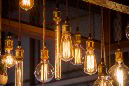 Pendellampe Dekorativ lampe E27 Gammel guld sort tråd Loft