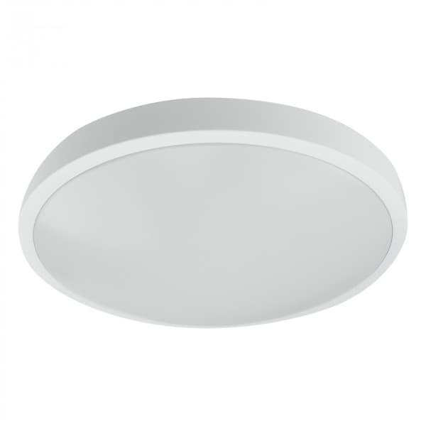 Loftlampe, rund, 2xE27, til to pærer, 2x E27, hvid, påbygningsmonteret
