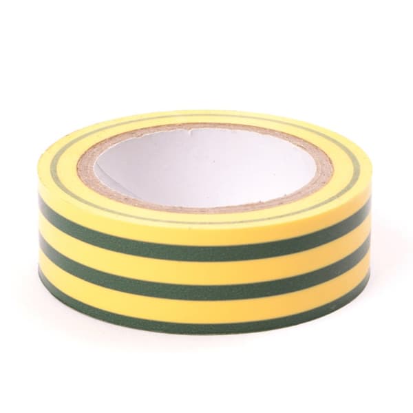 Isoleringstape 15mm x 0,13mm GULGRØN 10m
