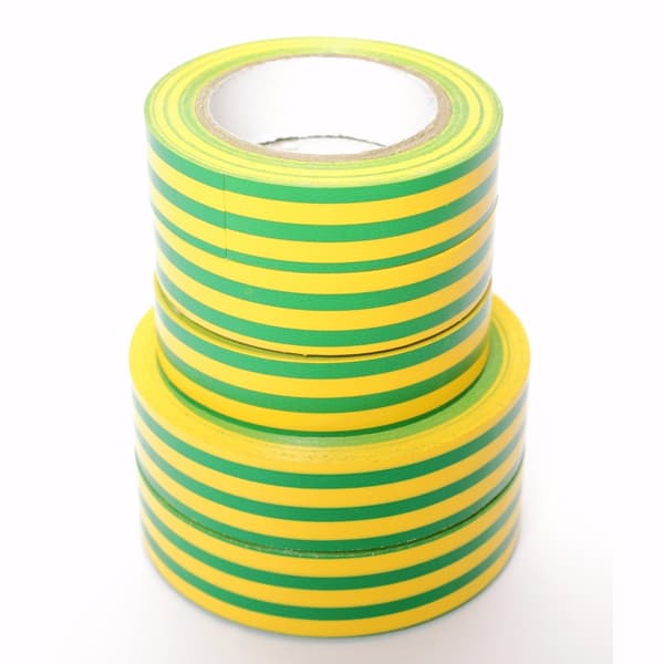 Isoleringstape 15mm x 0,13mm GULGRØN 10m