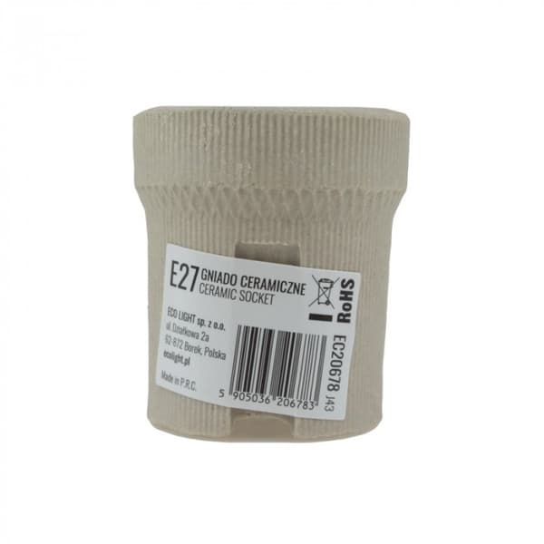 Keramisk fatning E27 uden plade HOLDER