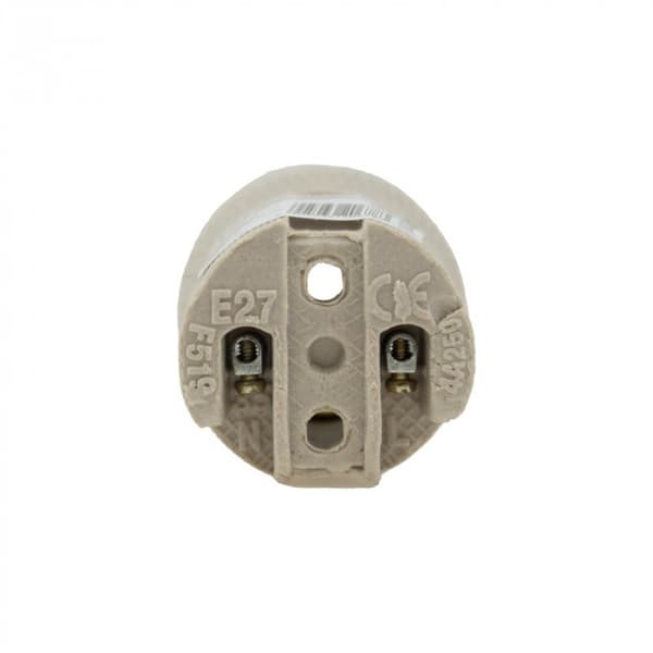 Keramisk fatning E27 uden plade HOLDER
