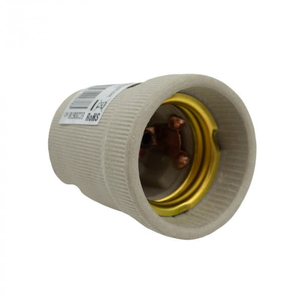 Keramisk fatning E27 uden plade HOLDER