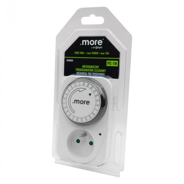 Timer til stikkontakt, mekanisk, 24/7