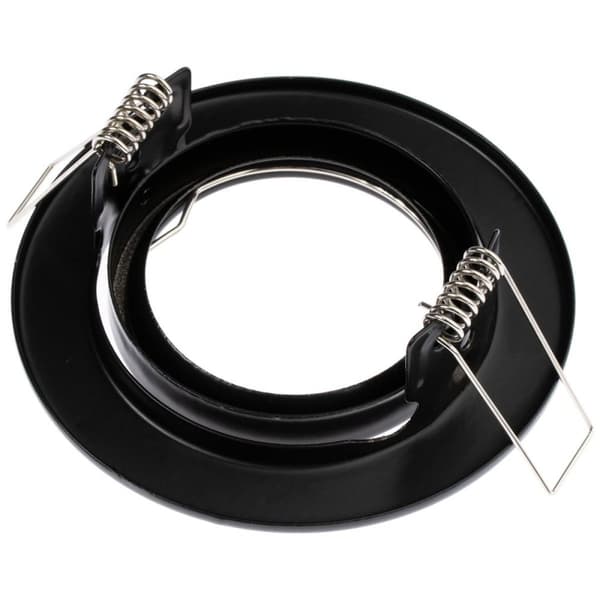 HALOGEN indbygget lampe, bevægelig, rund, AURELI, sort metalplade, MR16, GU10