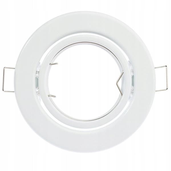 HALOGEN indbygget lampe, bevægelig, rund, AURELI, hvid metalplade, MR16, GU10