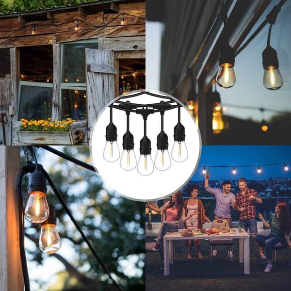 MALUS Ljusslinga för trädgårdslampa 10m 10x E27 Lumiled