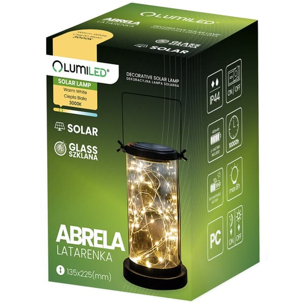Aurinkokäyttöinen LED-lamppu ulkopuutarhaan, riippuva lyhty 3000K IP44