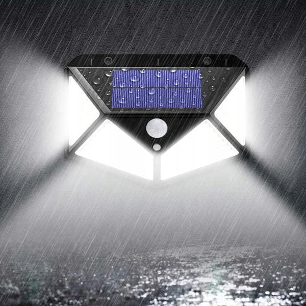 Solcelledrevet LED-projektør med halogenlampe 6500K IP65 bevægelses- og skumringssensor