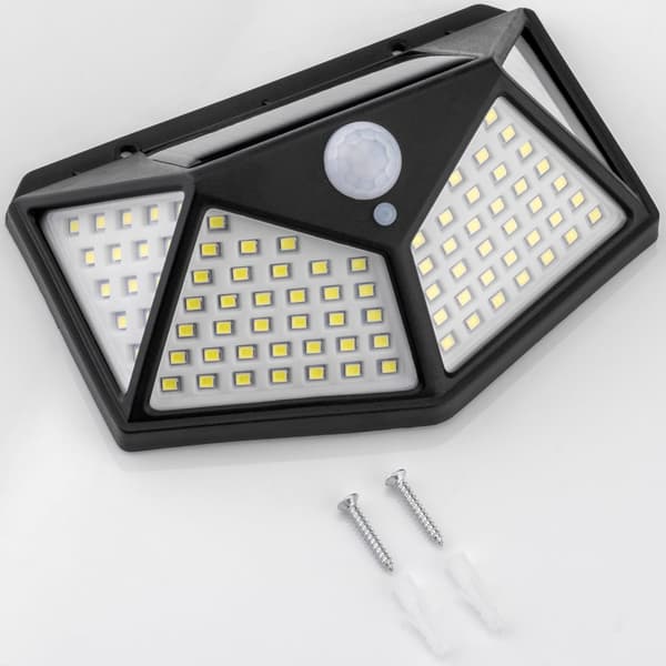 Solcelledrevet LED-projektør med halogenlampe 6500K IP65 bevægelses- og skumringssensor