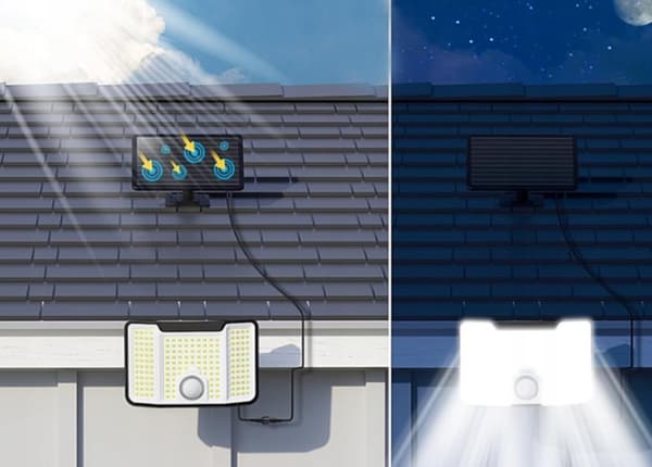 SOLKALAMPE HALOGEN LED REFLEKTOR SMD PROPLYGTESOLER SKUMRINGSBEVÆGELSESSENSOR