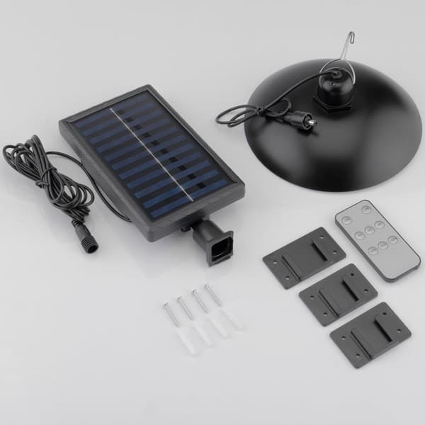 Solcelle LED-lampe til udendørs have 4000K IP44 + fjernbetjening til pavillon/terrasse