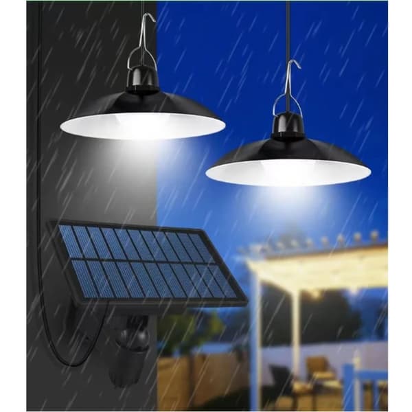 Solcelle LED-lampe til udendørs have 4000K IP44 + fjernbetjening til pavillon/terrasse