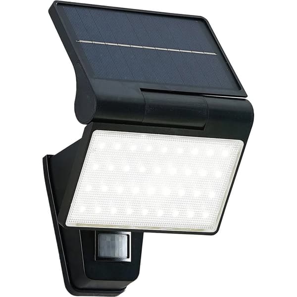 Solcellsstrålkastare LED-fasadlampa 6500K IP44 Skymningssensor
