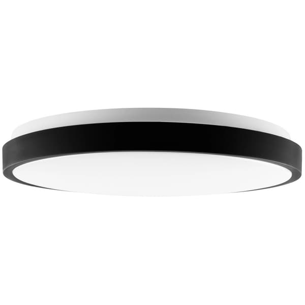 LED loftlampe 24W 4000K 2500lm Rund IP44 Sort Ring