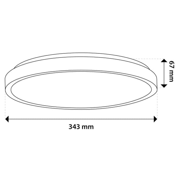 LED loftlampe 24W 4000K 2500lm Rund IP44 Hvid Ring ALS