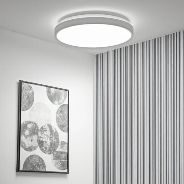 LED loftlampe 24W 4000K 2500lm Rund IP44 Hvid Ring ALS