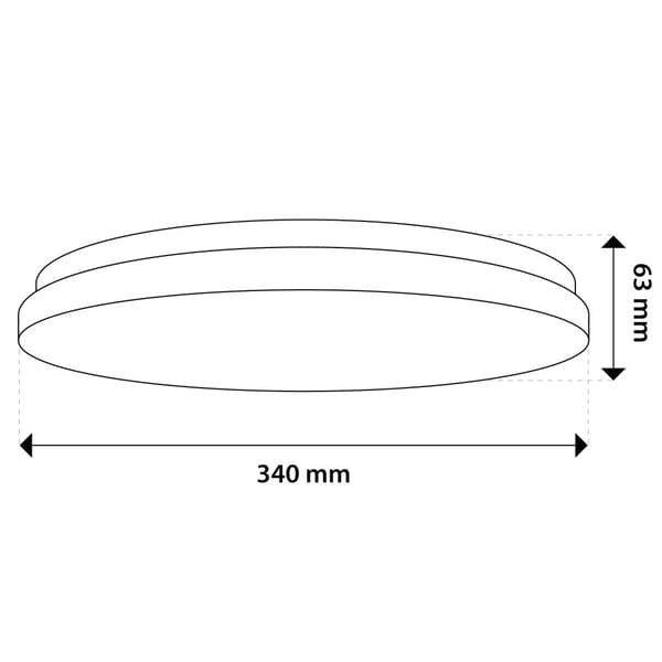LED loftlampe 24W 4000K 2500lm Rund IP44 Hvid ALS
