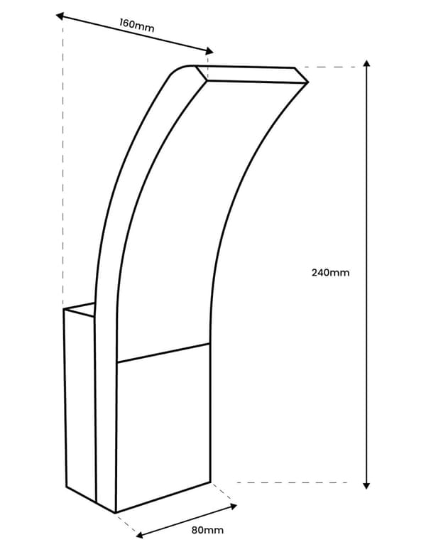 LED-fasadlampa för utomhusbruk, svart, 10W, 4000K, IP44