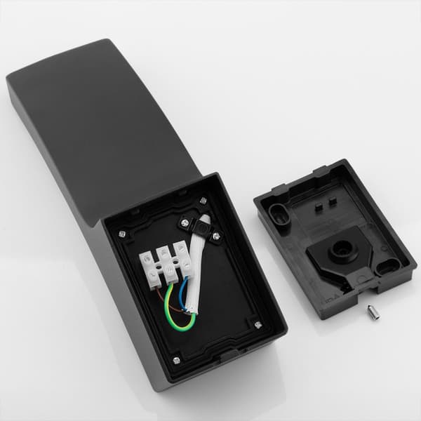 LED-fasadlampa för utomhusbruk, svart, 10W, 4000K, IP44
