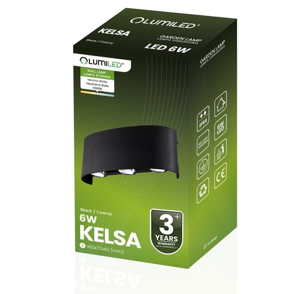 Havelampe Udendørs Væglampe Facade 6W LED IP54 Top Bund 240lm