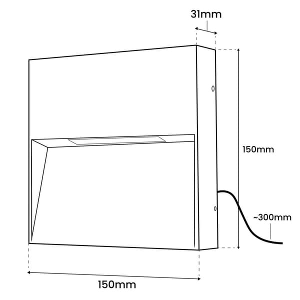 Havelampe Udendørs Væglampe Facade 5W LED IP54 400lm 4000K PIVAR