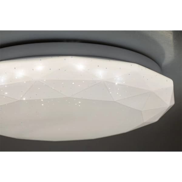LED-kattovalaisin pinta-asennettava 18W IP44 pyöreä GLORY Diamond 33cm