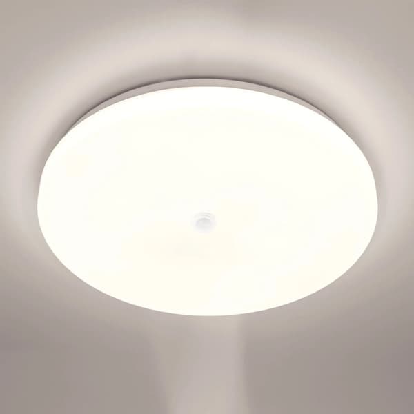 LED loftlampe overflademonteret 24W rund IP44 38 cm bevægelsessensor