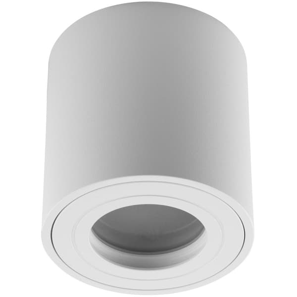 Overflademonteret HALOGEN Fast GU10 Rund IP44 Hermetisk Hvid 83mm