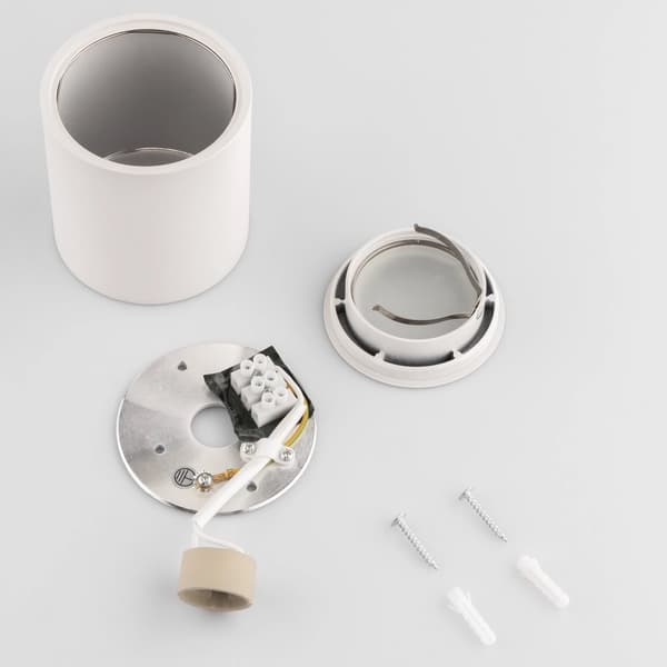 Overflademonteret HALOGEN Fast GU10 Rund IP44 Hermetisk Hvid 83mm