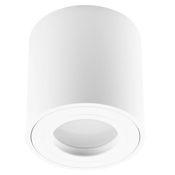 Overflademonteret HALOGEN Fast GU10 Rund IP44 Hermetisk Hvid 83mm