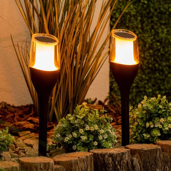 Solcelledrevet havelampe LED-drevet udendørs flammeeffekt IGNIS