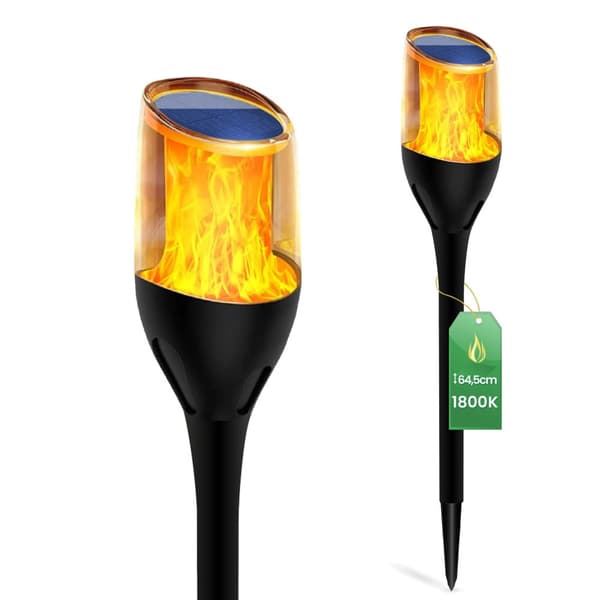Solcelledrevet havelampe LED-drevet udendørs flammeeffekt IGNIS