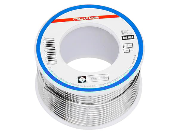 Tinlodning med flusmiddel 100g 1,5mm Sn60Pb40