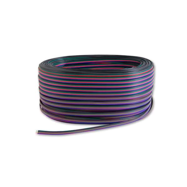 RGB LED strip kabel flad 1m 4-leder FARVER