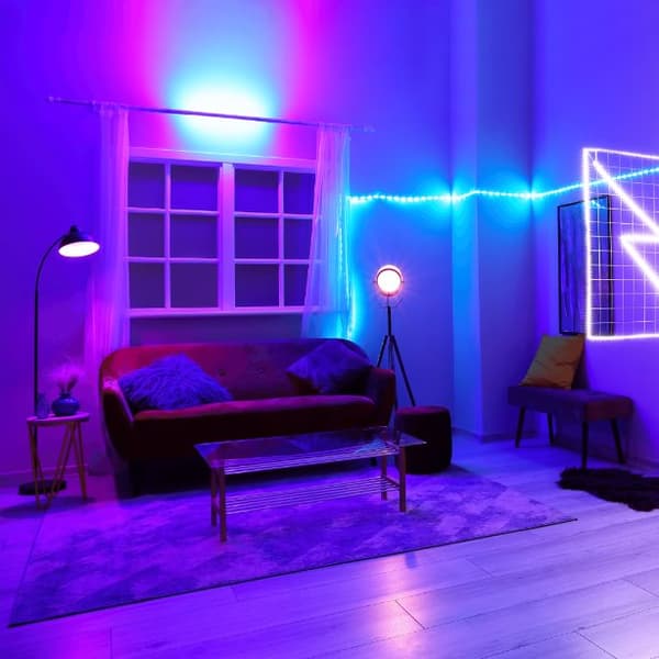 RGBW LED strip kabel flad 5-leder FARVER 1m