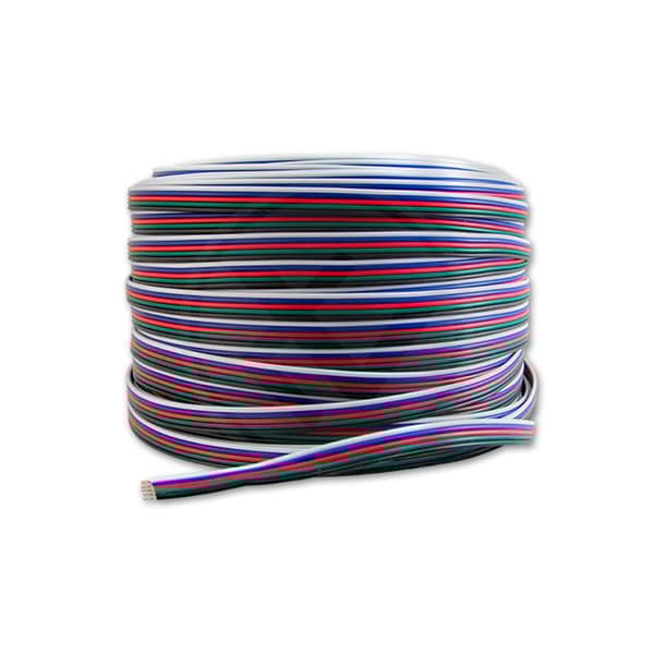 RGBW LED strip kabel flad 5-leder FARVER 1m