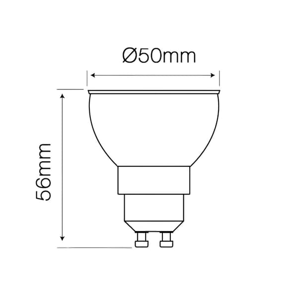 LED-pære GU10 7W 6500K Kold 1000lm Keramisk STRONG LED-linje PRIME