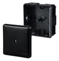 Miniatyrbild 1 av 3: YTMONTERAD DOS IP55 90×90×40mm SVART 0226-02 UTAN INSÄTT 6 gummiuttag