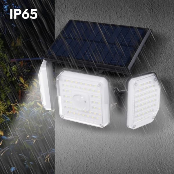 Maclean IP65 aurinkokenno-LED-valaisin liiketunnistimella ja hämärä-aamunkoittotunnistimella IP65 4W 320lm 4000K Li-ion 1200 mAh 3 toimintatilaa valon